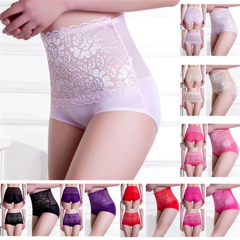 2017 Sexy Lace Underwear High Waist Women Briefs Lady's Panties Model Breathable Lace Panties
