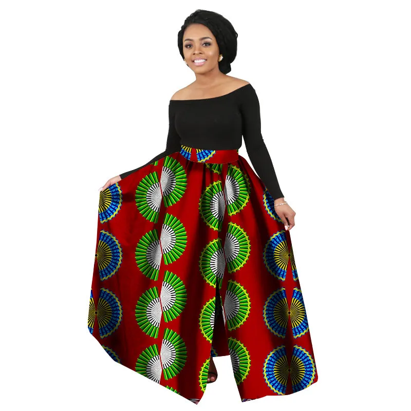 2019 Fashion Women African Print Long Skirt Ankara Dashiki High Waist A ...