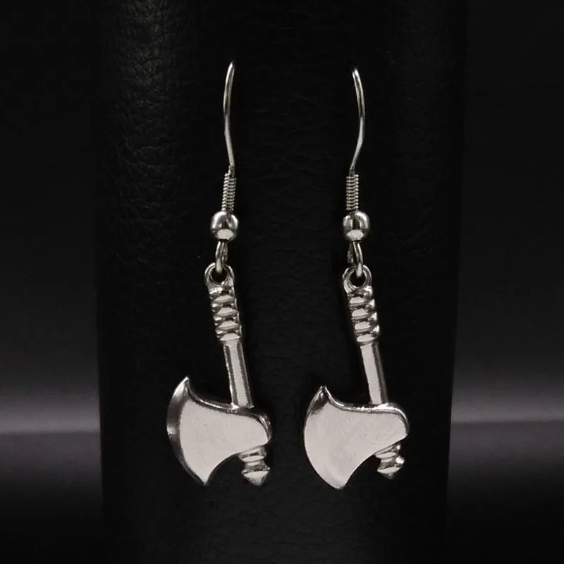 

Stainless Steel Small Ax Drop Earrings For Women Fashion Silver Color Earings Jewelry boucle doreille femme pendante 16013414B