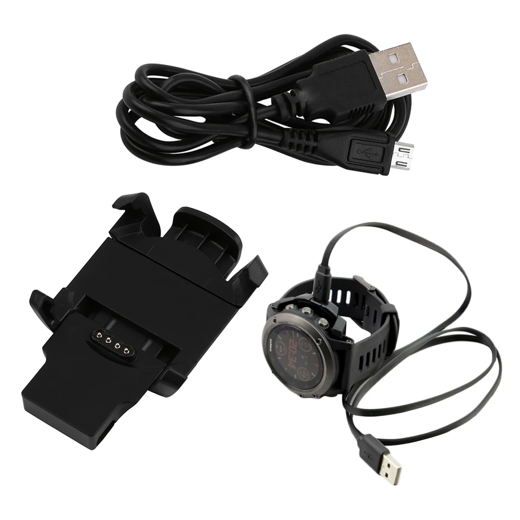  USB Power Зарядки Колыбель Dock Зарядное Устройство База Стенд USB Данных Sync Кабель Специально Для Garmin Fenix 3 Спортивные Часы Черный новый 