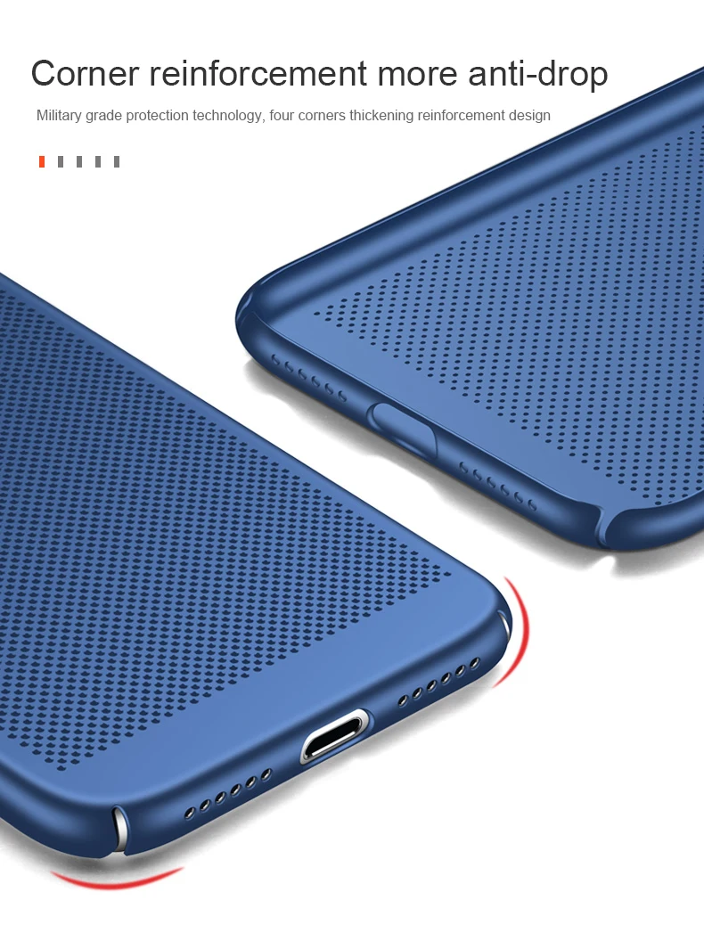 YOJOCK Breathing Phone Case for iPhone 7 8 Plus 6s 5s SE Shockproof PC Back Covers Shell Protective Housing for iPhone 6s Plus 10
