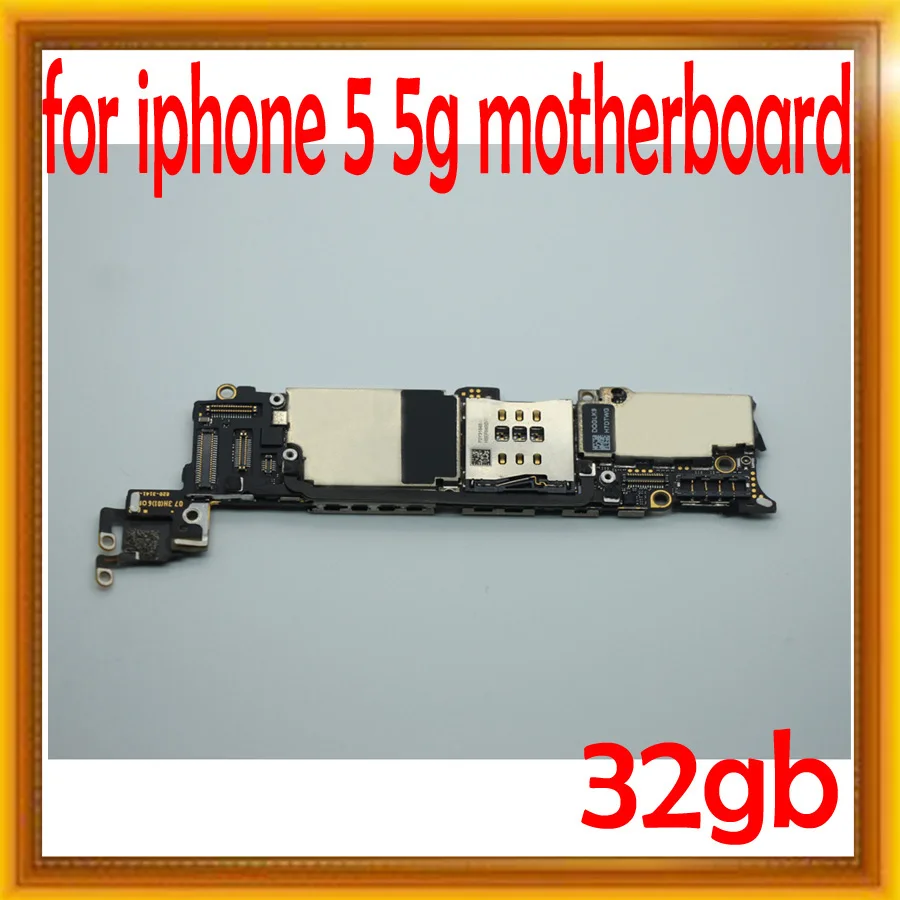 

with Full unlocked for iPhone 5 5g Motherboard with Chips,32gb Original for iphone 5 Logic boards with IOS System