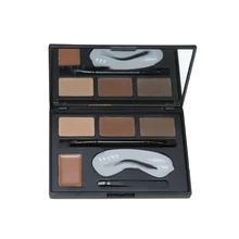 4 цвета Пудра для бровей, палетте, профессиональные Водонепроницаемый Косметика Тени для век с кистью зеркальная коробка Make Up Наборы