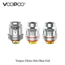 50 шт./лот) Voopoo Uforce Sub Ом катушки электронные сигареты U2 двойной/U4 Четырехместный/N1 одиночный сеткой/U8 Octuple/U6 Sextuple Core
