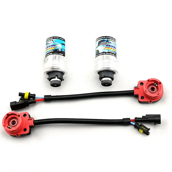 2PCS XENO 55W HID Xenon Headlights Lights Bulbs D2S D2C with Connectors