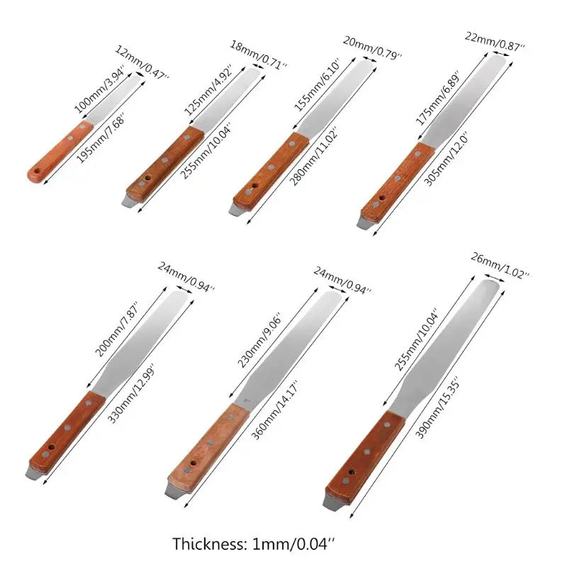 Нержавеющая сталь инкинг клей-краска нож для смешивания Рисование Шпатель скребок текстуры скребка