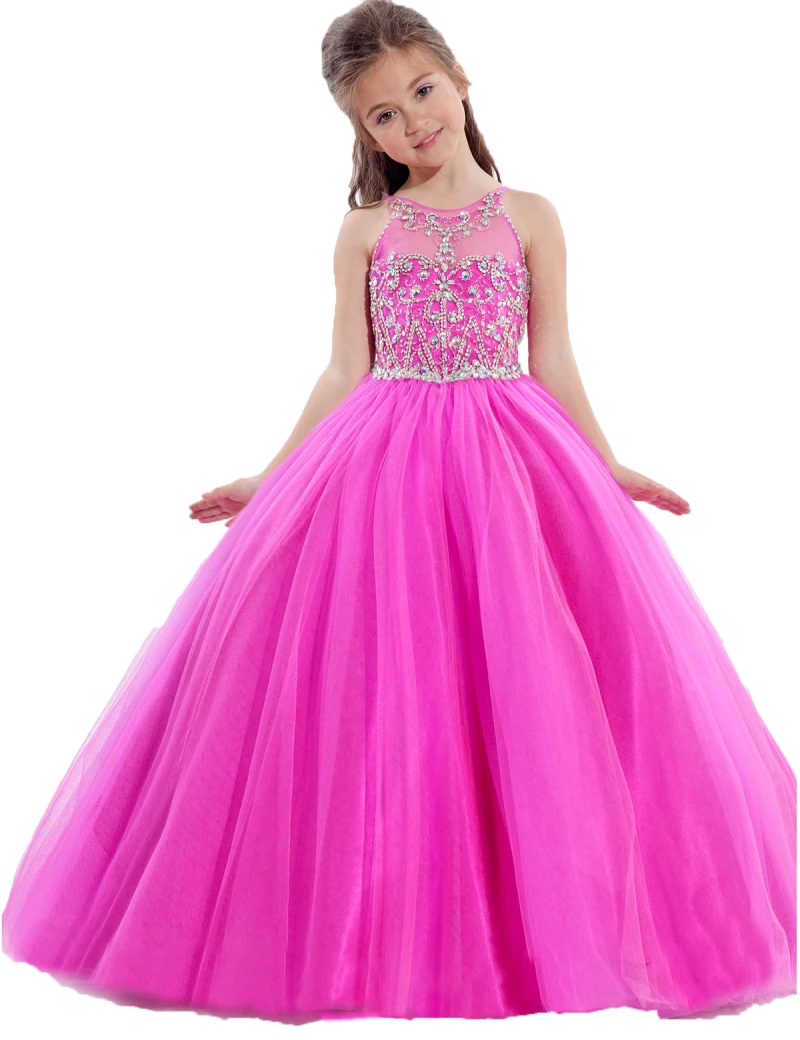 kids pink gown
