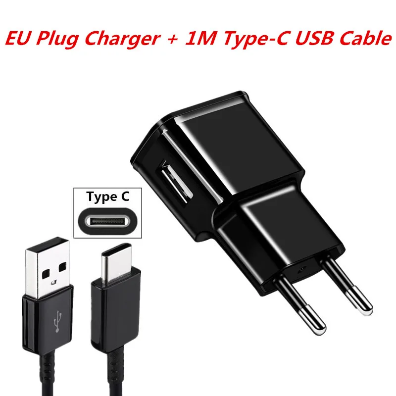 Кабель зарядного устройства микро-usb для samsung Galaxy S5 S6 S7 край S8 S9 плюс A3 A5 A6 A8 J3 J4 J5 J6 J7 Neo настенный адаптер зарядного устройства - Тип штекера: 1M Type-C  Charger