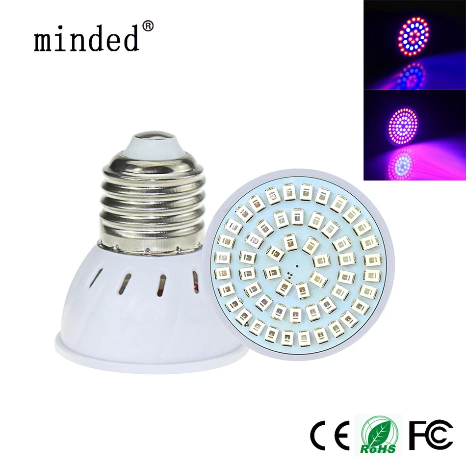 Светодиодсветильник лампа для растений 220 В E27 GU10 MR16 SMD2835 36 54 72 | Лампы и освещение