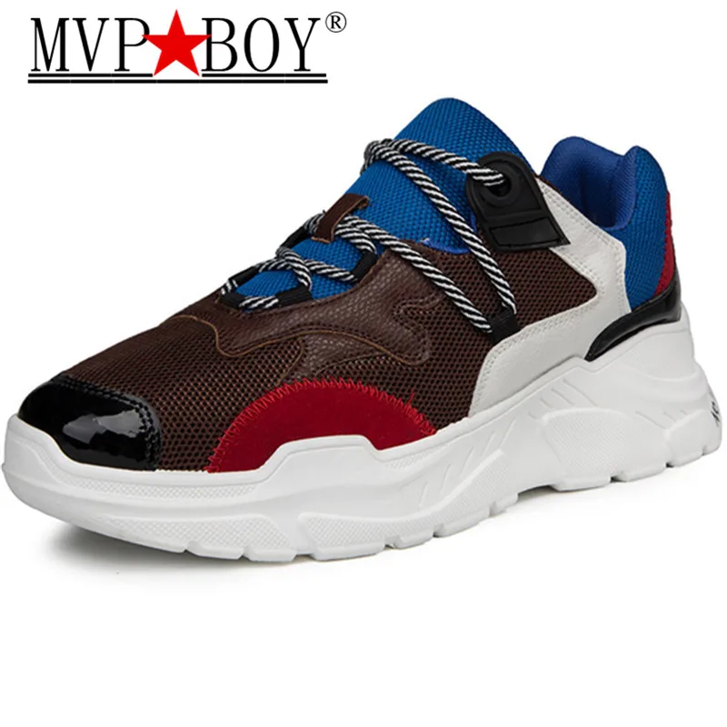 

MVP BOY Male Breathable Shoes Thick Sole Autumn Brand Men Casual Shoes Fashion Sneakers Footwear Zapatillas Mens Walking Shoes