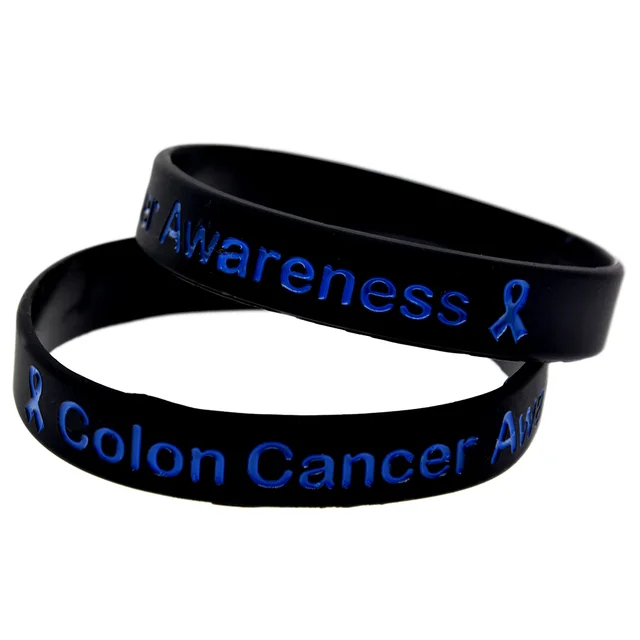Onebandahouse 1pc Size Bracelet Colon Cancer Awareness Onebandahouse 1pc Size Bracelet Colon Cancer Awareness Silicone Wristband
