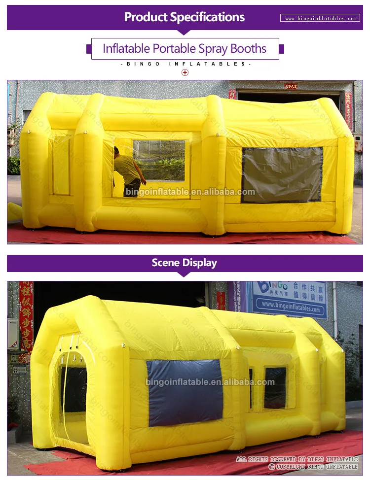 BG-A0839-2-Inflatable Portable yellow Spray Booths_1