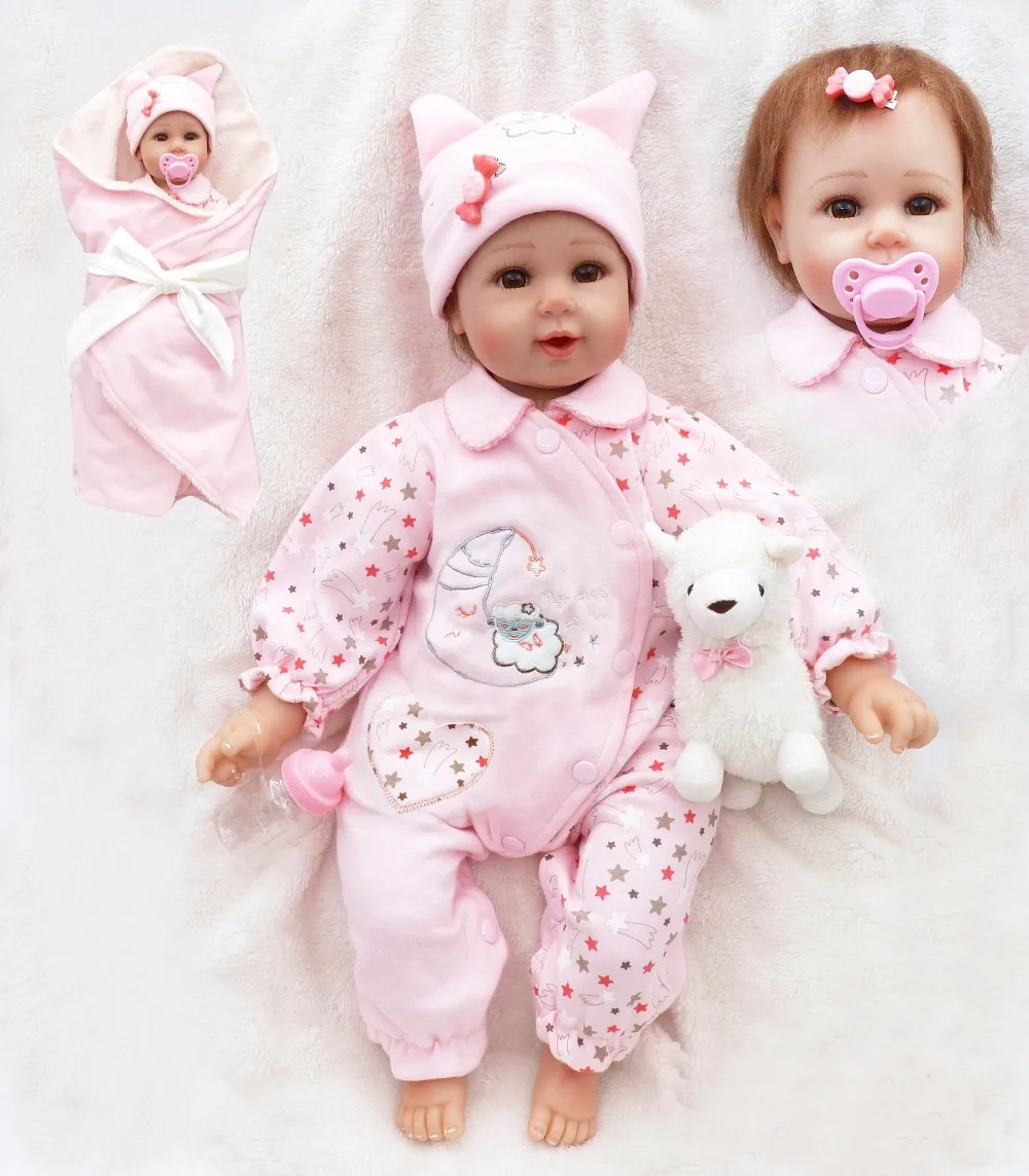 

DollMai silicone dolls reborn 20"50cm soft newborn girl sleeping dolls toys for children birthday gift bebe alive bonecas rebor