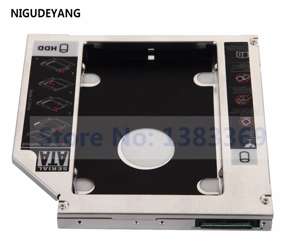 NIGUDEYANG 2nd жесткого диска SATA HDD SSD IDE/SATA 12,7 мм Caddy адаптер для ноутбука Dell Inspiron 1440 1464 1545 1564 1750 1764 замены GT30N DVD