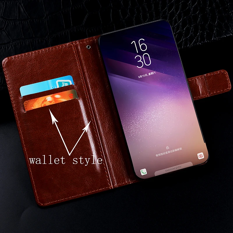 Кожаный чехол с откидной крышкой для Samsung Galaxy G9152 S7562 S7262 кошелек подставкой
