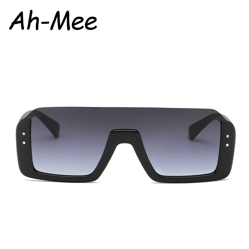 

Retro Oversized Square Sunglasses Men Rectangle Unisex Sunglass for Women Gradient Rivet Sun Glasses Half Frame Womens Shades