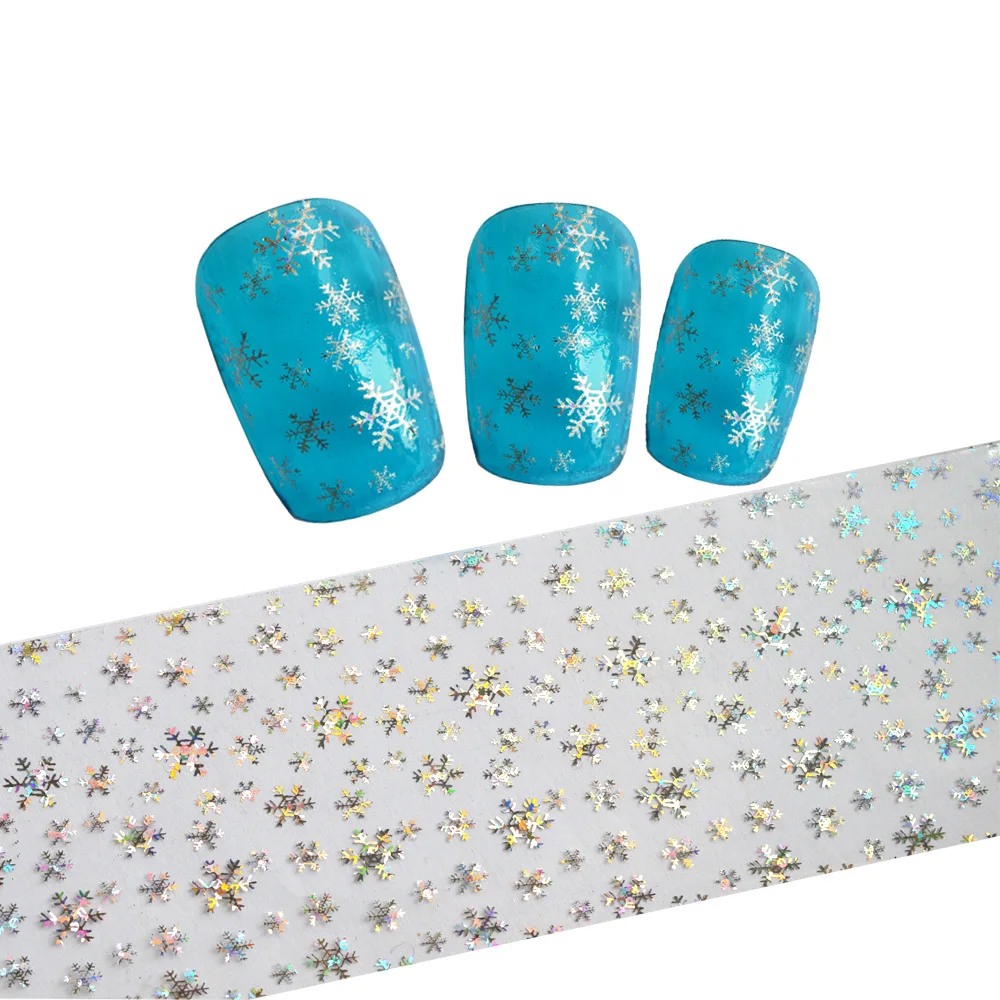 

Shinning Snowflake 100cmx4cm Nail Art Transfer Foil Sticker Beauty Adhesive Polish Wrap Nail Tip Decorations Supplies JISTZXK25