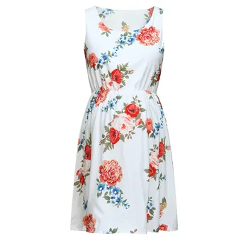 

Women Maternity Dresses Summer Sleeveless Floral Print Casual Sundress Pregnancy Dress 2019 Maternity Gown Vestido Gestante