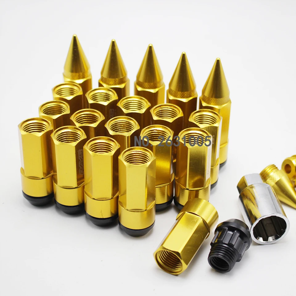 20 PCS ANODIZED ALUMINUM D1 M12X1.5MM QUALITY WHEEL RIM LUG NUTSin