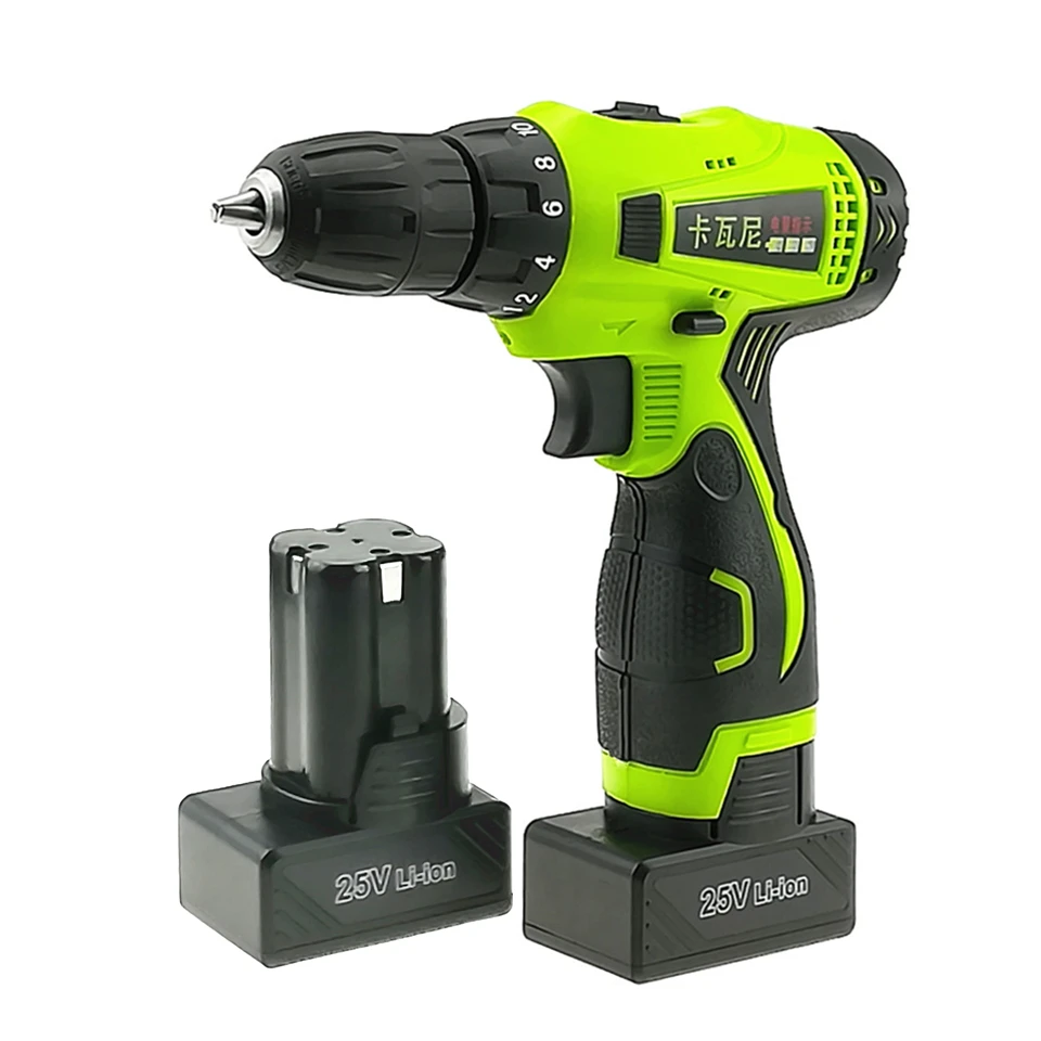 

YIKODA 25V Electric Screwdriver Double Speed Lithium Battery Cordless Drill Household Electric Screwdriver Power Tools