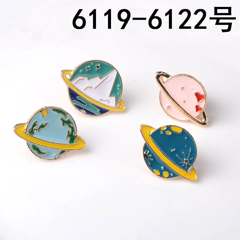 

10pcs Pins and brooches Cute Enamel Earth pin Universe pins satellite pin jewelry Cute kawaii gifts Christmas birthday gift