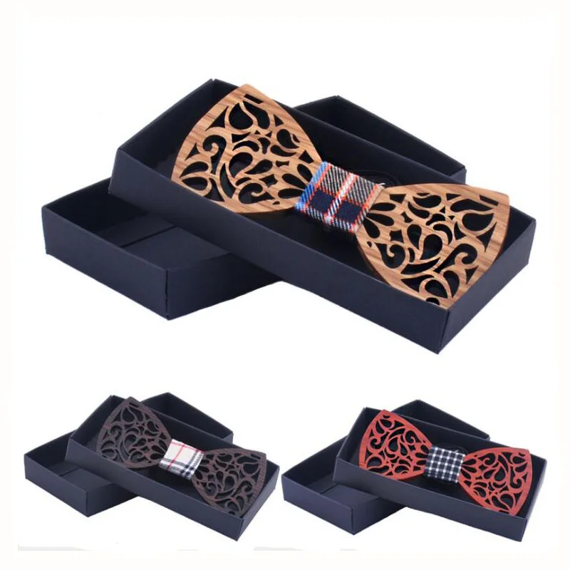 

Best selling high-grade green wooden bow tie 100% log handmade handmade men's retro hollow fashion bow tie personalized gifts