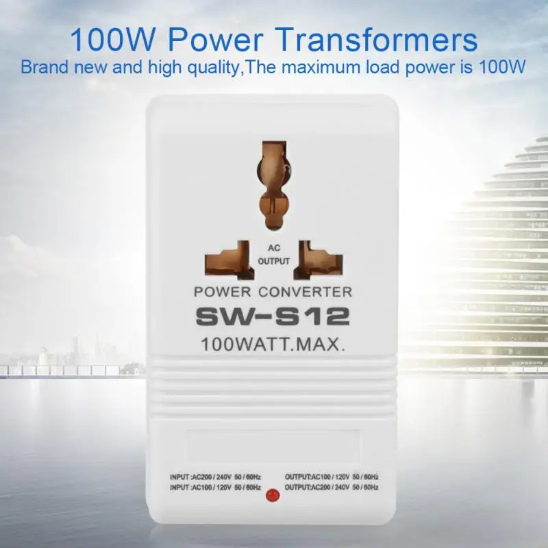 

1 PC Voltage Converter Voltage Converter 100W Power Converter 110V/120V to 220V/240V Step-Up&Down Voltage Converter Transformer