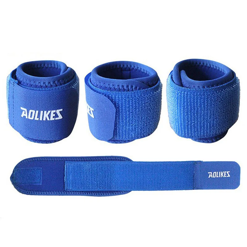 Aolikes 1 шт. регулируемый браслет для поддержки запястья бренд Aolikes для мужчин и женщин тренажерный зал борется профессиональные спортивные защита - Цвет: Blue