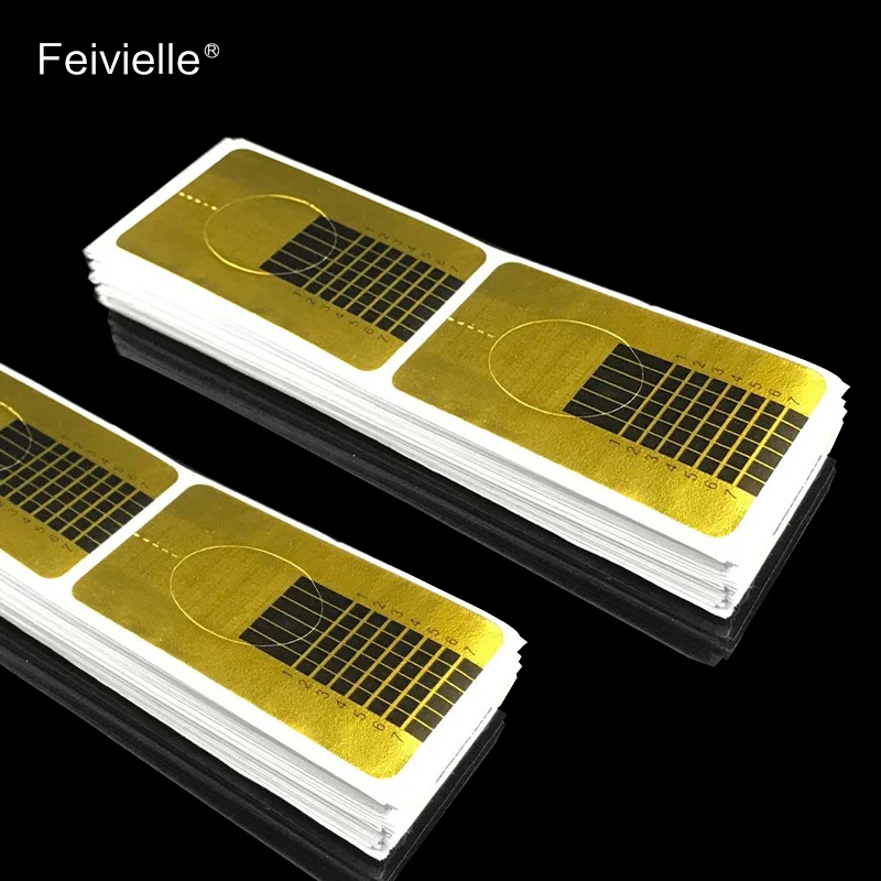 Feivielle хит 100 шт Профессиональные формы для ногтей акриловая Кривая Наращивание