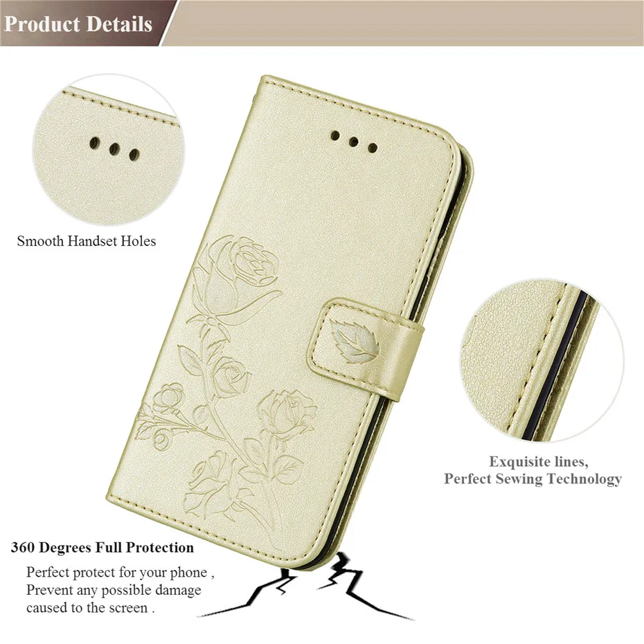 MOUSEMI Filp Leather Case For iPhone 6 5 5S SE Rose Pattern Phone Cases For iPhone 7 8 Plus X XR XS MAX Luxury Wallet Case Cover (10)