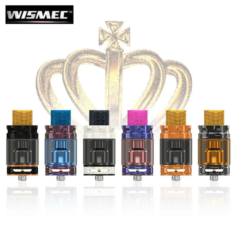 

Original Wismec GNOME King Tank 5.8ML E Cigarette Atomizer use Updated WM01 Coil Fit for Reuleaux RX GEN3 Dual Box MOD