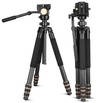 

Q640C Professional DSLR digital camera tripod stand carbon fiber photography tripod 20kg Load with Damping panhead 32mm diameter