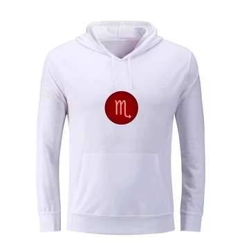 

Constellation Scorpio Virgo Symbol Design Unisex Hoodie White Gray Sweatshirt Hooded Tops Graphic Fashion Pullover Mens Womens