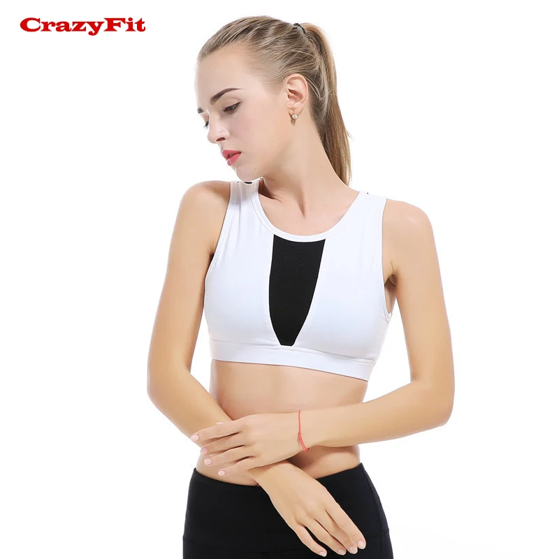 CrazyFit Push Up Sports Bra Women High Support Running Athletic Gym