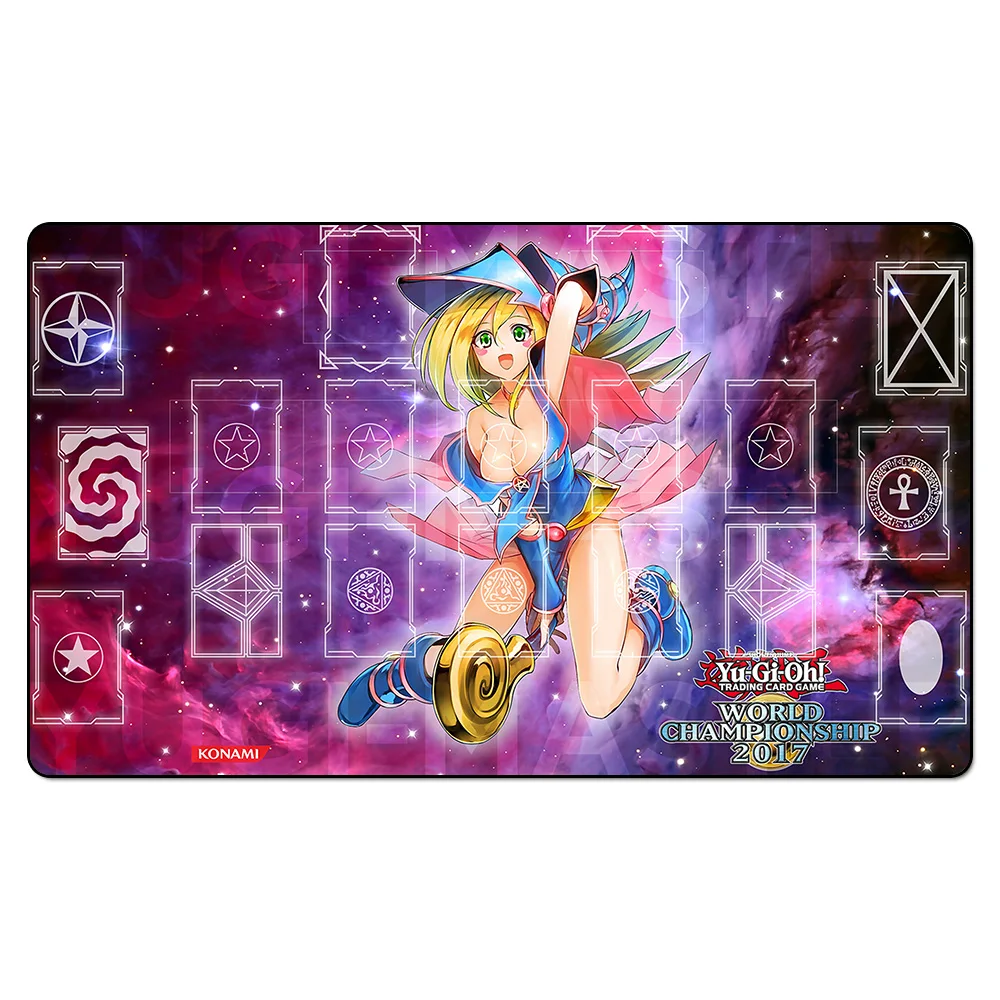 Vua Tro Choi Yu Gi Oh Playmat) Board Games Playmats, YGO Cards Play Mat, Custom Games Design Playmat with Free Bag - Цвет: dark magician girl