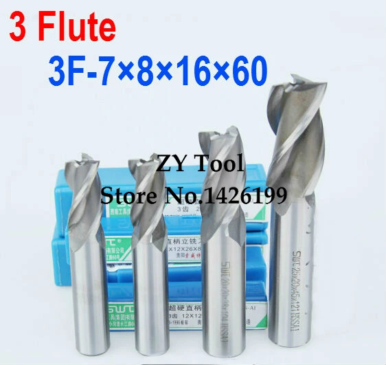 

10 pcs/set 7.0MM 3 Flute HSS & Aluminium End Mill Cutter CNC Bit Milling Machinery tools Cutting tools.Lathe Tool