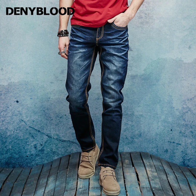 Толстые стежки мужские потертые джинсы Рваные 3D морщинистые усы мужские модные джинсовые брюки карго винтажные потертые повседневные брюки 146038C