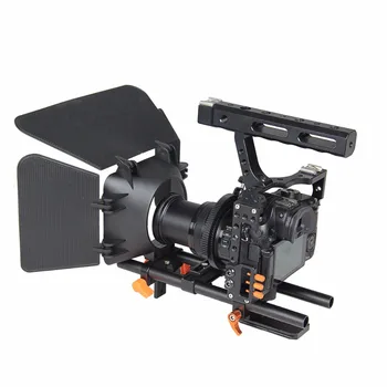 

DSLR Video Stabilizer Film Movie Making Camera Cage with 15mm Rod System Rig Kit for Sony A7/A7II/A7s/A7r/A7Rii Panasonic GH4