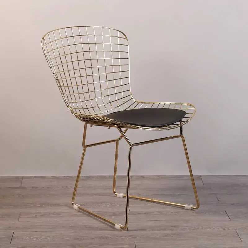 Free shipping U-BEST Simple coffee restaurant back iron metal creative leisure wire electroplating gold hollow dining chairs Free shipping U-BEST Simple coffee restaurant back iron metal creative leisure wire electroplating gold hollow dining chairs