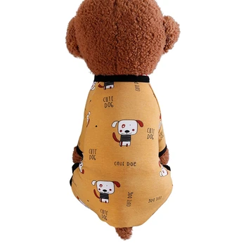 

Pet Dog Printed Jumpsuit Small Dog Chihuahua Clothes Pajamas Pet Coat For Dogs Cats Super Soft Puppy Teddy Costume