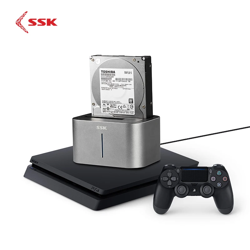 SSK 2-Bay SATA HDD док-станция USB 3,0 адаптер жесткий диск Корпус док-станция для 2,5 3,5 HDD SSD диск чехол DK100