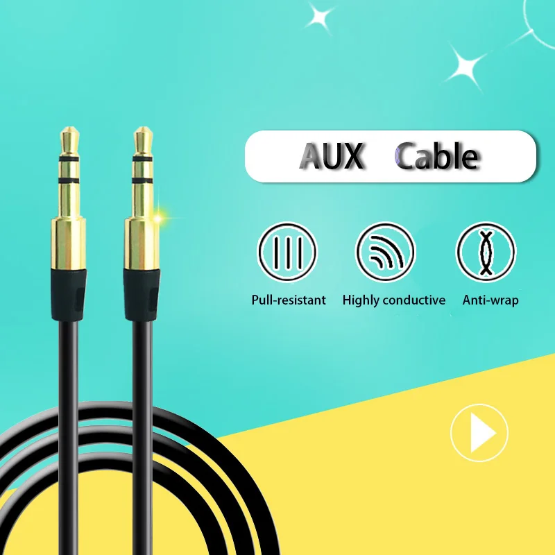 3.5mm Male to Male Audio Jack 3.5 Aux Cable for iPhone 6 6S 7 Plus MP3 MP4 Car Audio Speaker Headphone Cable Wire Beats AUX Cord