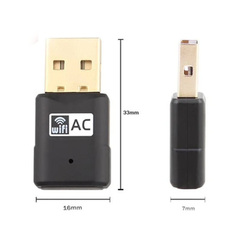 Беспроводной адаптер Wi-Fi USB 600 Мбит/с AC600 2,4 ГГц 5 ГГц 802.11b/n/g/ac WiFi Антенна ПК мини-компьютер сетевой картоприемник двухдиапазонный