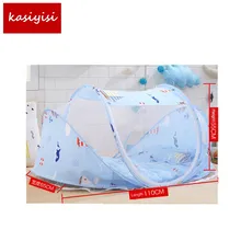 3 шт./компл. высокого качества детская складная кровать с противомоскитной сеткой балдахин с Матрас Подушка мультфильм