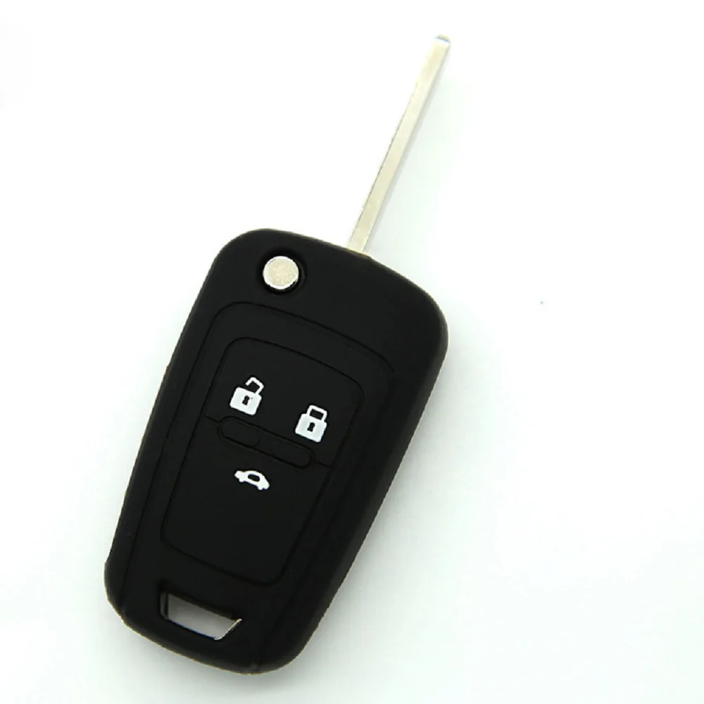 Купить 2 отправить Силиконовые Ключевые Shell 3 кнопки для Chevrolet Cruze 2009 2014 Седан