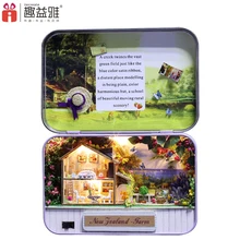 IiE создать 3D DIY кукольный домик Миниатюрный деревянный пазл Кукольный дом мини мебель Украшение кукольные домики подарок на год коробка секретная