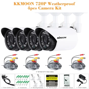 

KKmoon Security Camera System 4ch CCTV System 1080P CCTV Camera Outdoor / Indoor Surveillance Bullet Camera Kit