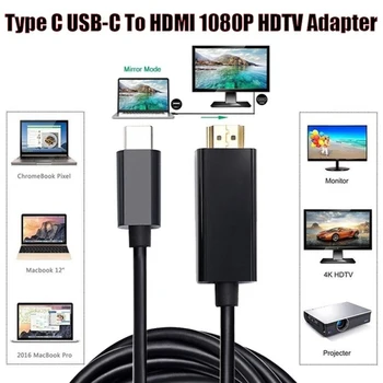 

Micro USB 3.1 Type-c to HDMI Adapter Cable 4K 1080P High Speed For HD TV Macbook Laptop Phone Video USB C to HDMI Converter Cord