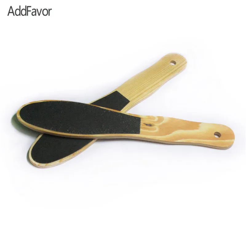 

AddFavor 2PCS Double Foot Rasp Wooden Handle Professional Pedicure Dead Skin Feet Care Foot Callus Remover Foot Rasp Tools