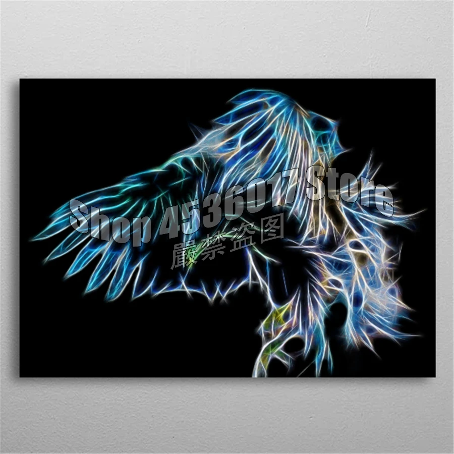

5D DIY Diamond Embroidery Animals epic eagle fractal Diamond Painting Cross Stitch Diamond Mosaic Cartoon Home Decor Craft Kits